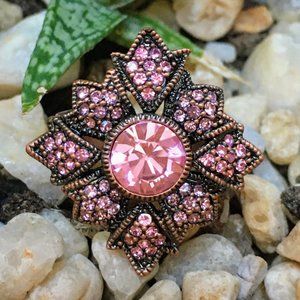 LaVintage Pink Crystal Ring